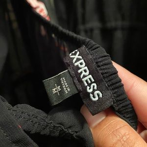 Express Sheer Black Floral Top